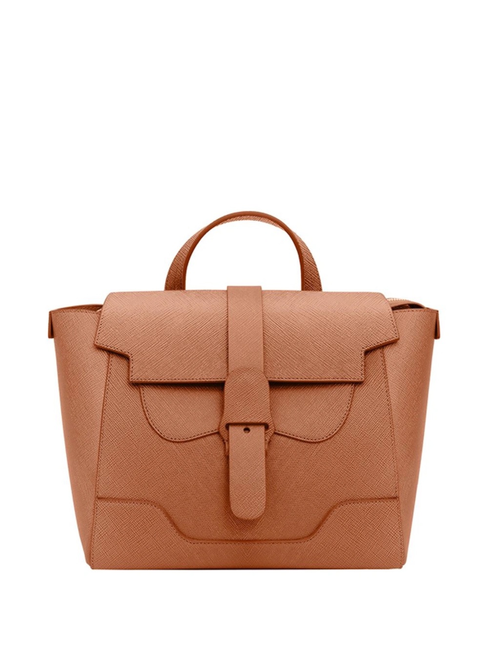 SENREVE Mini Maestra Leather Satchel Backpack in Chestnut Brown